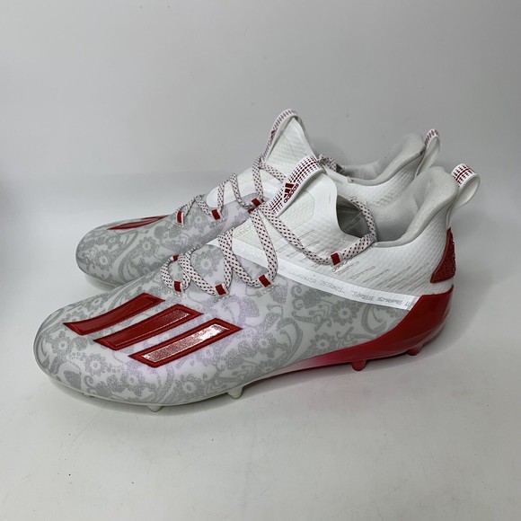 Adidas Football Cleats Adizero Reign Young King Mens Size 8.5 FU6708 Floral Red main image 6